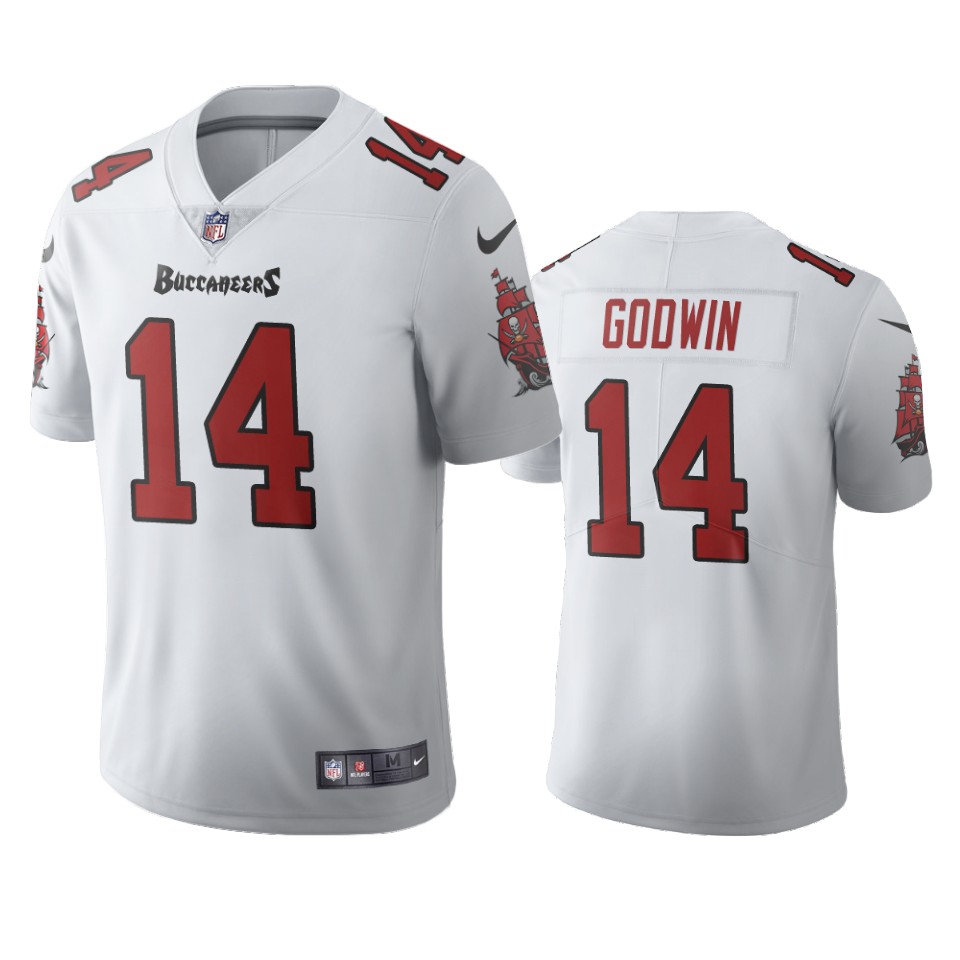 Tampa Bay Buccaneers Men Nike NFL  #14 Chris Godwin White 2020 Vapor Limited Jersey->tampa bay buccaneers->NFL Jersey